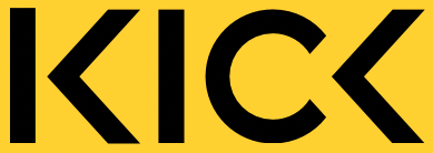 KICK's alternative logo in yellow